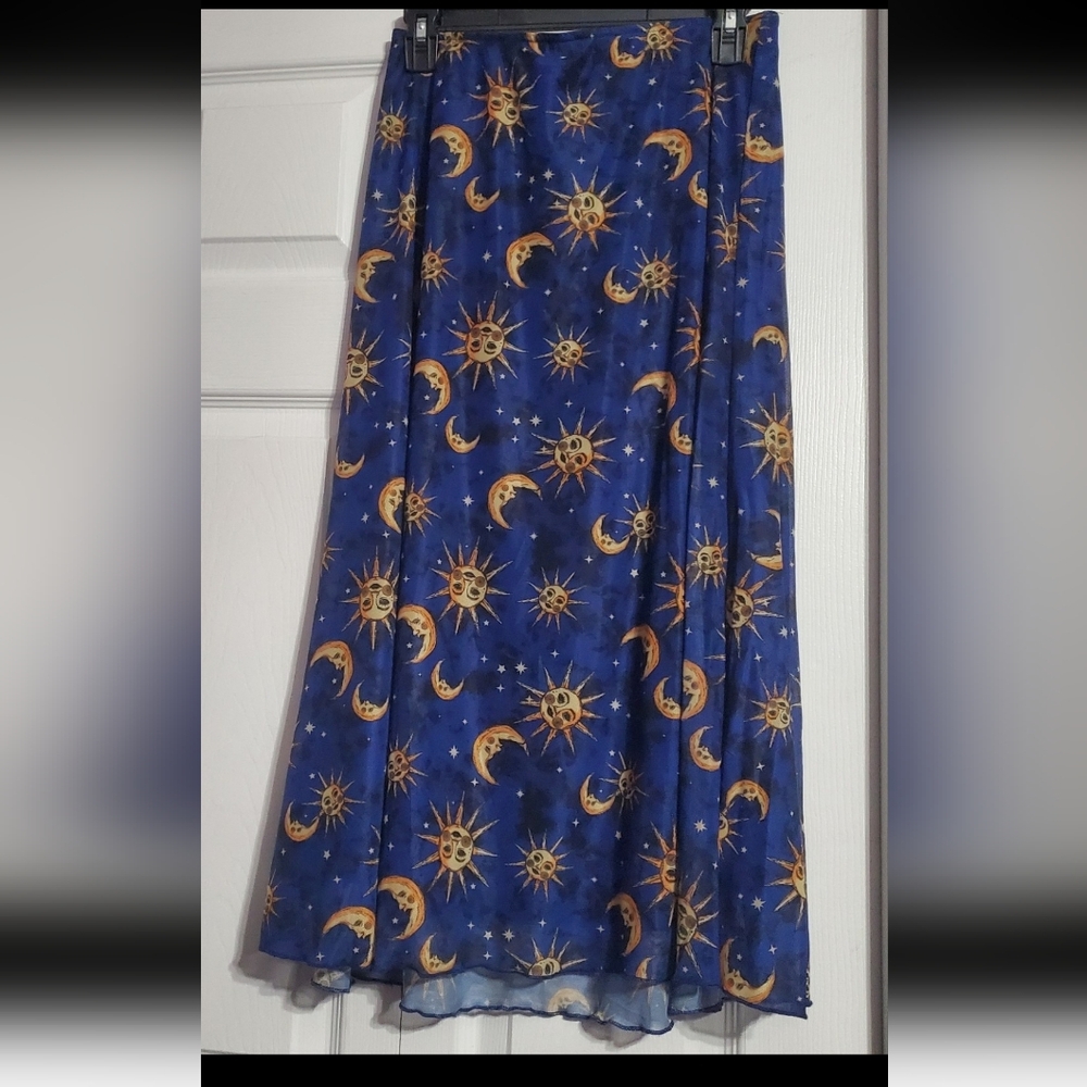 Hot Topic Celestial Blue Maxi Skirt